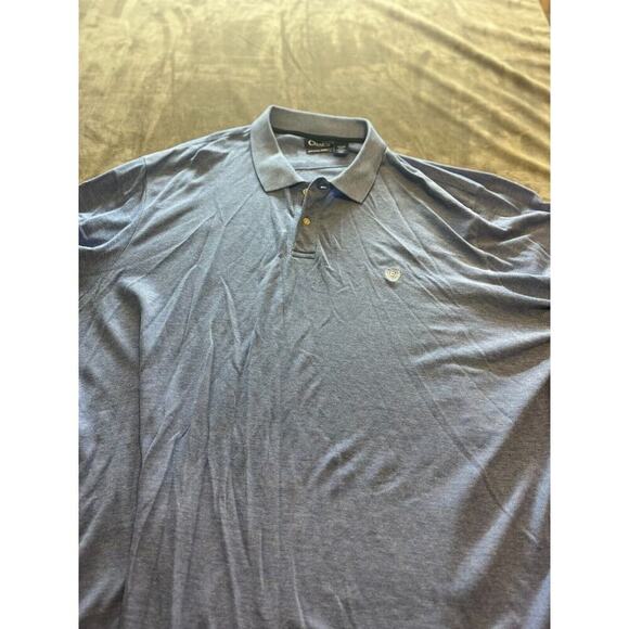 Men's Chaps Size 4XB 4TG Baby Blue Polo Short Sleeve Shirt - Picture 1 of 6